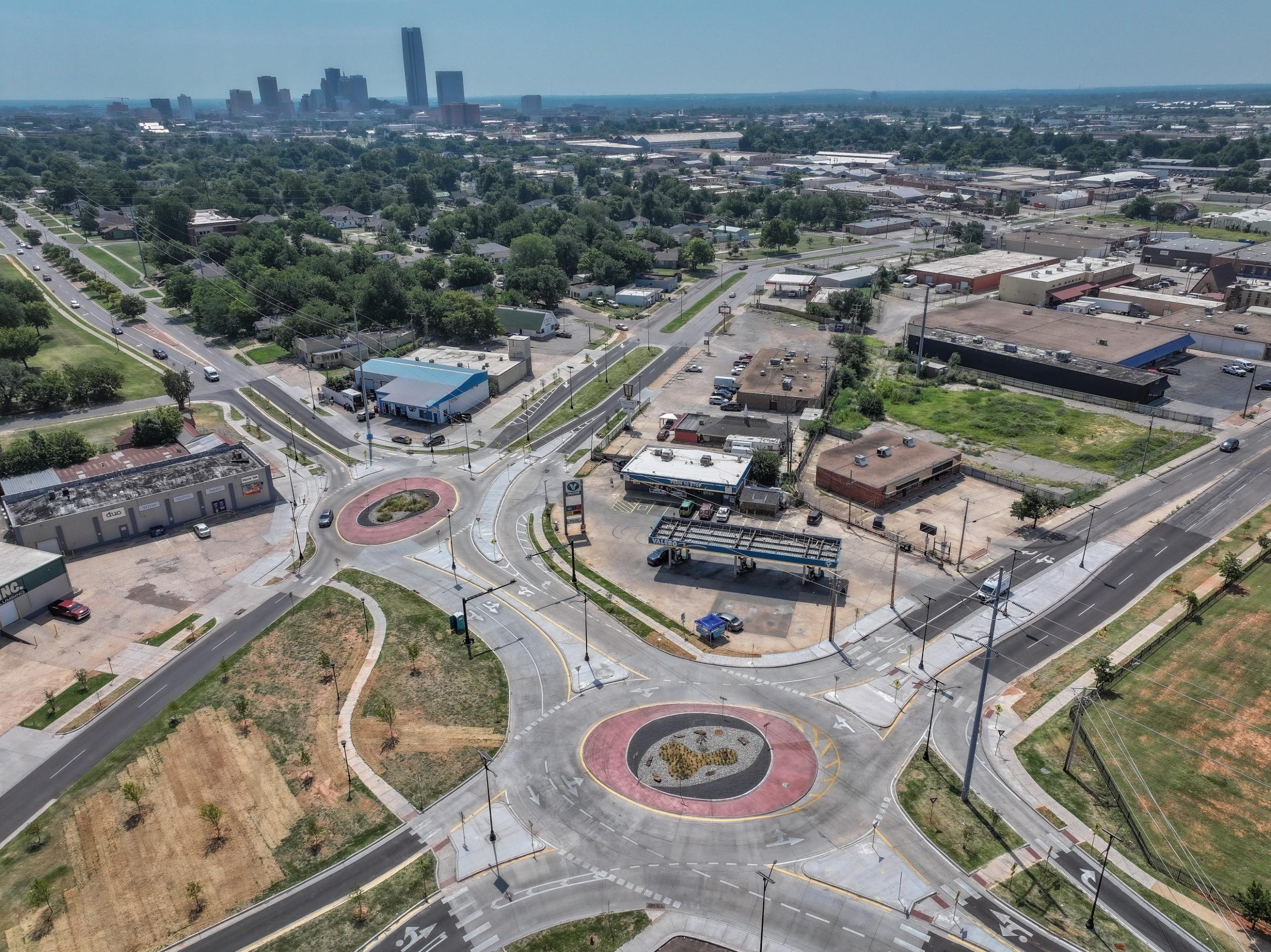 OKC opens first double roundabout, “The Peanut,” at NW 10th and Pennsylvania